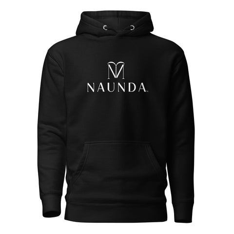 Naunda Complete with White Logo Premium Unisex Hoodie - Kima Kreates