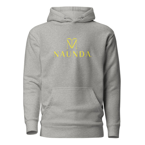Naunda Complete with Yellow Logo Premium Unisex Hoodie - Kima Kreates