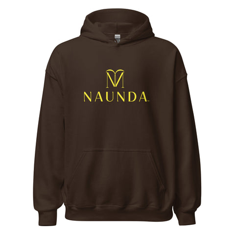 Naunda Complete with Yellow Logo Unisex Hoodie - Kima Kreates