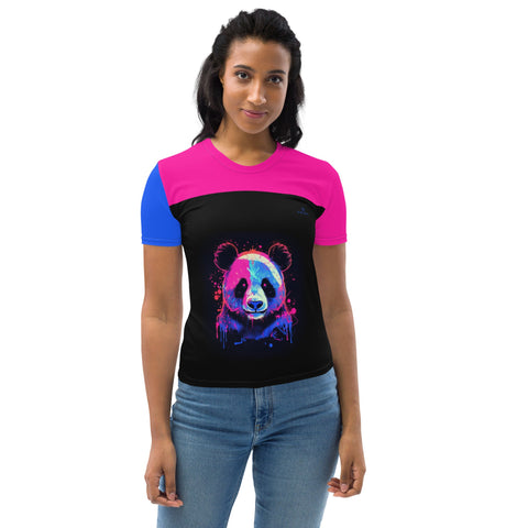 Naunda Panda Designer Women's T-Shirt - Kima Kreates