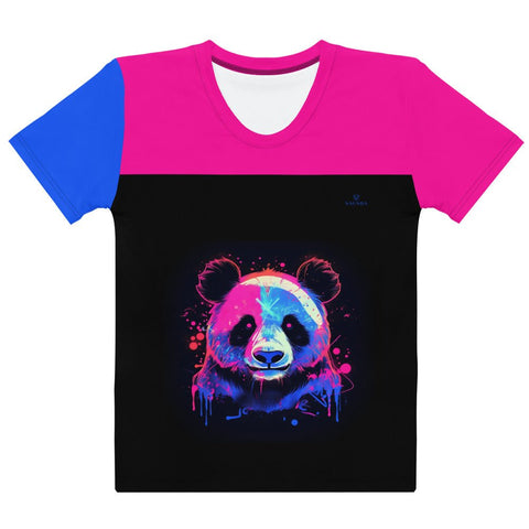 Naunda Panda Designer Women's T-Shirt - Kima Kreates