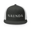 Naunda Word 5 Panel Trucker Cap (White) - Kima Kreates