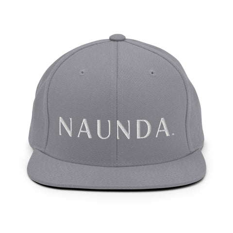 Naunda Word Classic Snapback Hat (White) - Kima Kreates