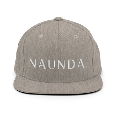 Naunda Word Classic Snapback Hat (White) - Kima Kreates