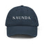Naunda Word Distressed Dad Hat (White) - Kima Kreates