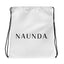 Naunda Word Drawstring Bag (Black) - Kima Kreates