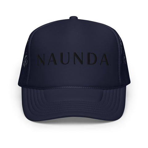 Naunda Word Foam Trucker Hat (Black) - Kima Kreates