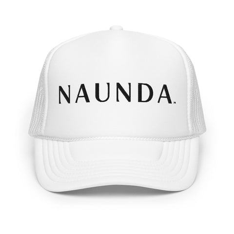 Naunda Word Foam Trucker Hat (Black) - Kima Kreates