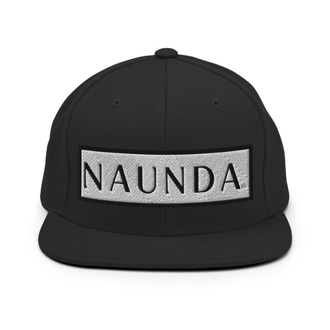 Naunda Word Patch Classic Snapback Hat (Black) - Kima Kreates