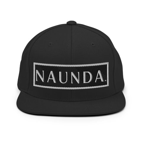 Naunda Word Patch Classic Snapback Hat (White) - Kima Kreates