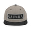 Naunda Word Patch Classic Snapback Hat (White) - Kima Kreates