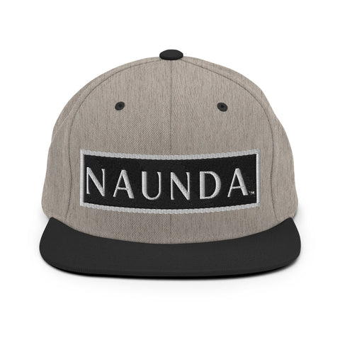 Naunda Word Patch Classic Snapback Hat (White) - Kima Kreates
