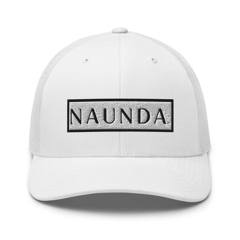 Naunda Word Patch Retro Trucker Cap (Black) - Kima Kreates