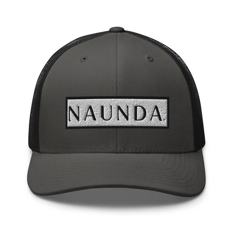 Naunda Word Patch Retro Trucker Cap (Black) - Kima Kreates