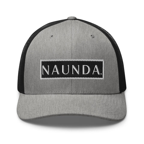 Naunda Word Patch Retro Trucker Cap (White) - Kima Kreates
