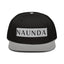 Naunda Word Patch Snapback Hat (Black) - Kima Kreates