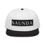 Naunda Word Patch Snapback Hat (White) - Kima Kreates