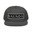 Naunda Word Patch Snapback Hat (White) - Kima Kreates
