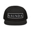 Naunda Word Patch Snapback Hat (White) - Kima Kreates