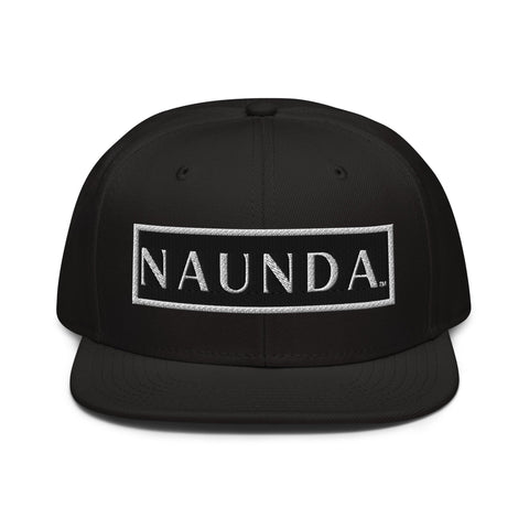 Naunda Word Patch Snapback Hat (White) - Kima Kreates
