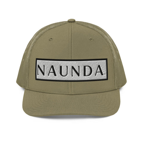 Naunda Word Patch Snapback Trucker Cap (Black) - Kima Kreates