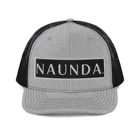 Naunda Word Patch Snapback Trucker Cap (White) - Kima Kreates