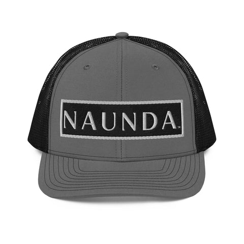 Naunda Word Patch Snapback Trucker Cap (White) - Kima Kreates
