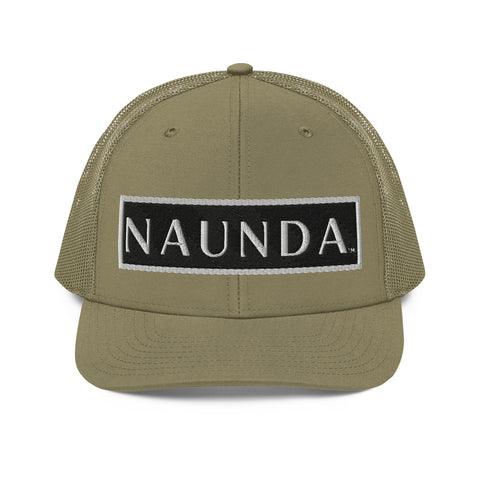 Naunda Word Patch Snapback Trucker Cap (White) - Kima Kreates