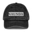 Naunda Word Patch Vintage Cotton Twill Cap (Black) - Kima Kreates