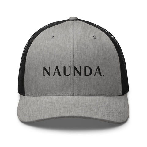 Naunda Word Retro Trucker Cap (Black) - Kima Kreates