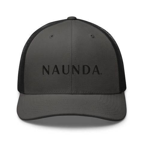 Naunda Word Retro Trucker Cap (Black) - Kima Kreates