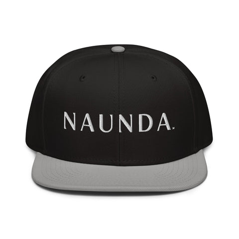 Naunda Word Snapback Hat (White) - Kima Kreates