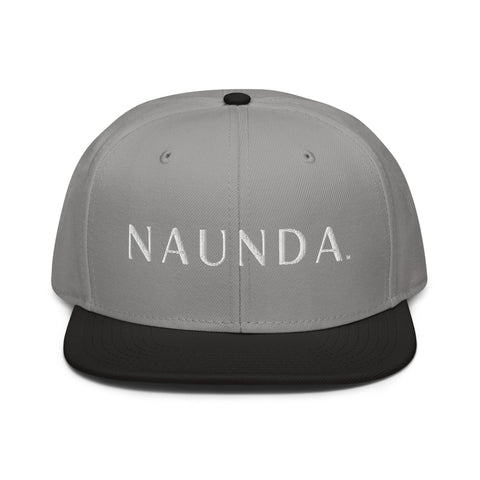 Naunda Word Snapback Hat (White) - Kima Kreates