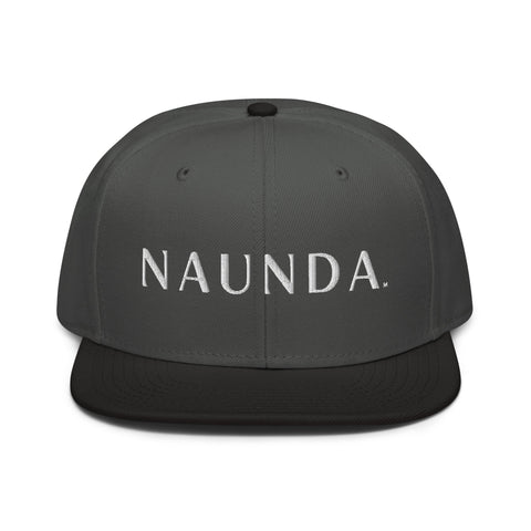 Naunda Word Snapback Hat (White) - Kima Kreates