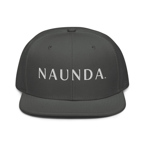 Naunda Word Snapback Hat (White) - Kima Kreates