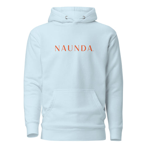 Naunda Word with Orange Logo Premium Unisex Hoodie - Kima Kreates
