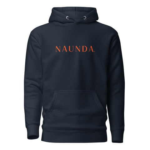 Naunda Word with Orange Logo Premium Unisex Hoodie - Kima Kreates