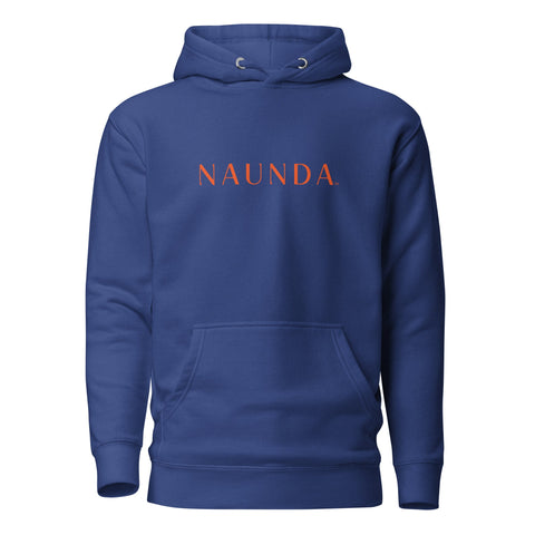Naunda Word with Orange Logo Premium Unisex Hoodie - Kima Kreates