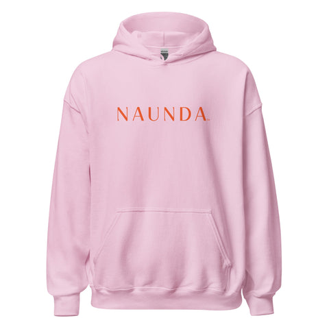 Naunda Word with Orange Logo Unisex Hoodie - Kima Kreates