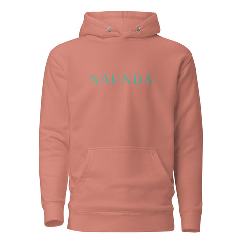Naunda Word with Turquoise Logo Premium Unisex Hoodie - Kima Kreates