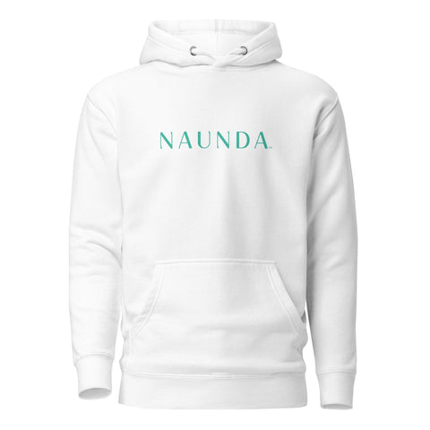 Naunda Word with Turquoise Logo Premium Unisex Hoodie - Kima Kreates