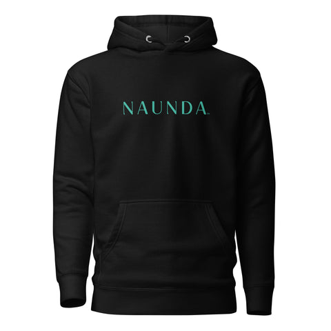 Naunda Word with Turquoise Logo Premium Unisex Hoodie - Kima Kreates