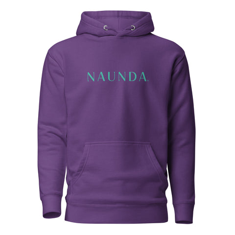 Naunda Word with Turquoise Logo Premium Unisex Hoodie - Kima Kreates