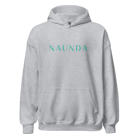 Naunda Word with Turquoise Logo Unisex Hoodie - Kima Kreates