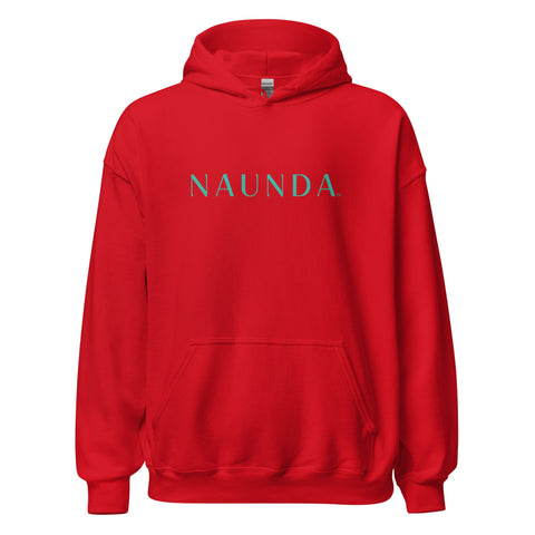 Naunda Word with Turquoise Logo Unisex Hoodie - Kima Kreates