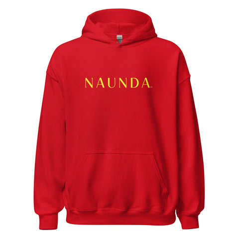 Naunda Word with Yellow Logo Unisex Hoodie - Kima Kreates