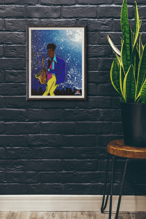 "SAXOPHONE (Jazz Series)" Poster (16"x20") - Kima Kreates