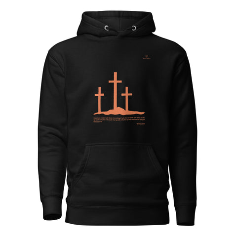 SCRIPTURE with Orange Logo Premium Unisex Hoodie - Kima Kreates