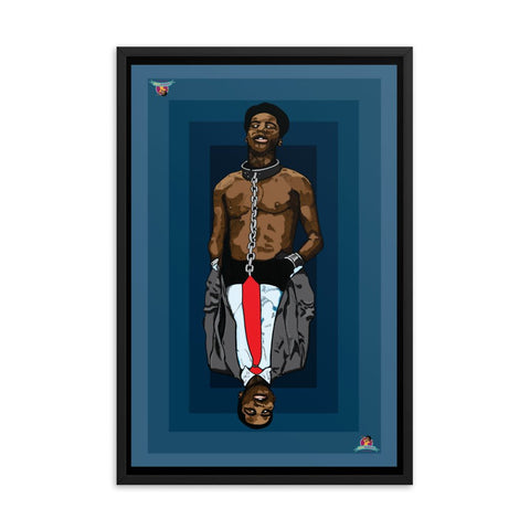 "SLAVE MENTALITY (The Black Experience Series)" Framed poster (24"x36") - Kima Kreates