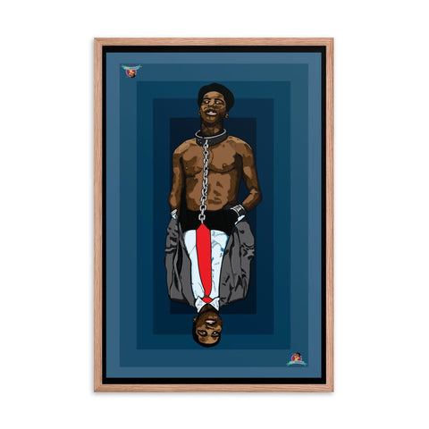"SLAVE MENTALITY (The Black Experience Series)" Framed poster (24"x36") - Kima Kreates